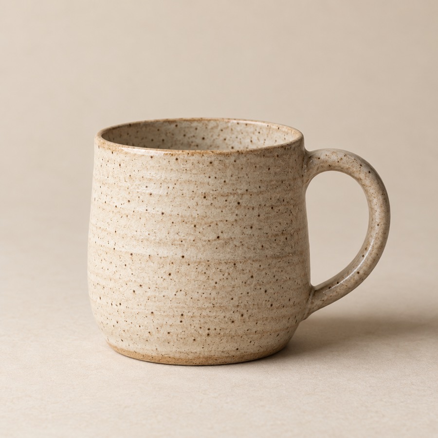 Everyday Mug, wheel-thrown speckled stoneware
